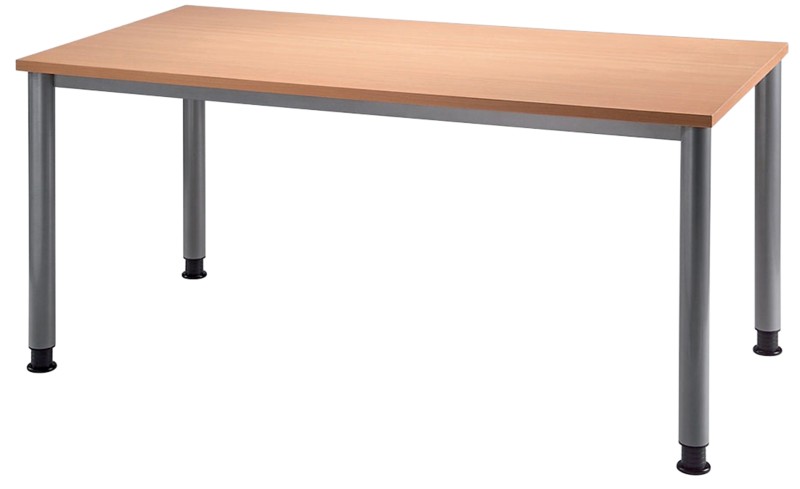 Hammerbacher Schreibtisch Rechteckig Buche 4 Füße 1.600 (B) x 800 (T) x 760 (H) mm Melaminharzbeschichtete Spanplatte, M...