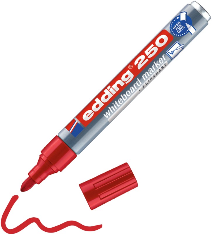 edding 250 Whiteboard-Marker Rot Mittel Rundspitze 1,5 - 3 mm