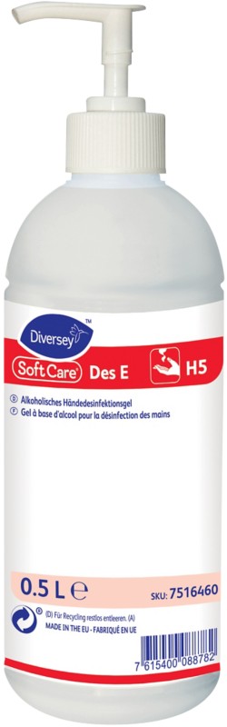 Diversey Handdesinfektionsmittel Soft Care Des E Flüssig Weiß 10 Stück à 500 ml