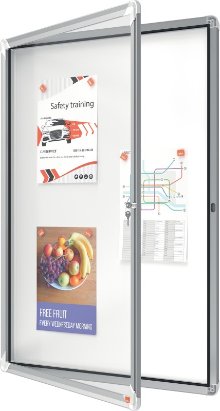 Nobo Lockable Notice Board Premium Plus 9xA4 White 70.9 x 97 cm