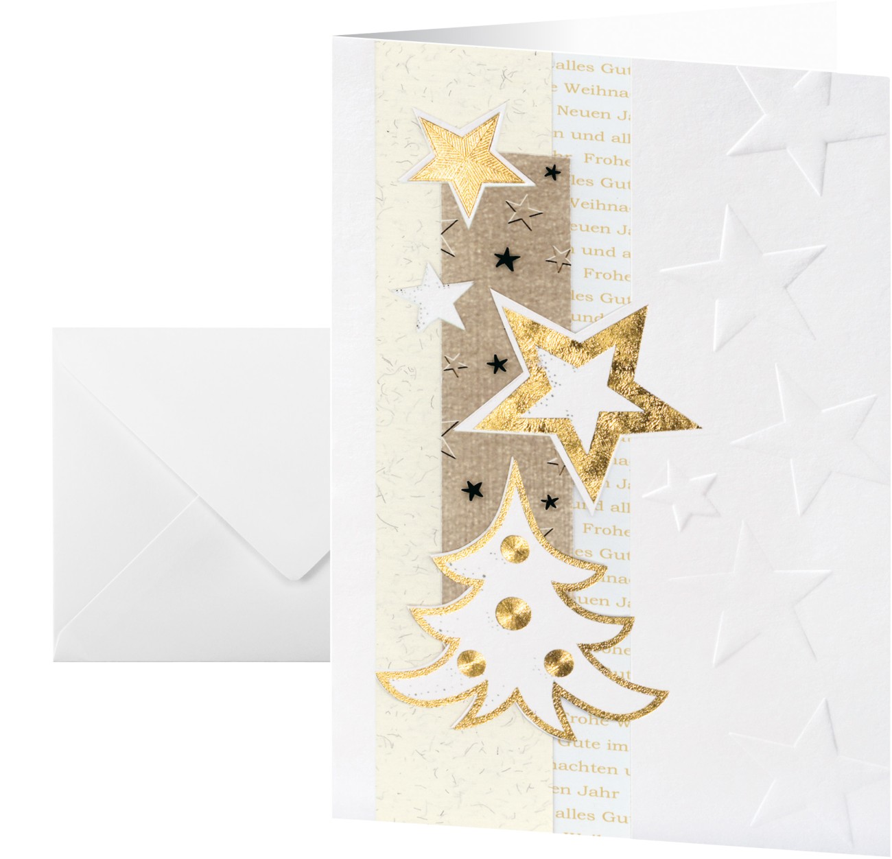 Sigel Weihnachtskarten Weiße Weihnacht A6 185 g/m² Weiß 10 Stück