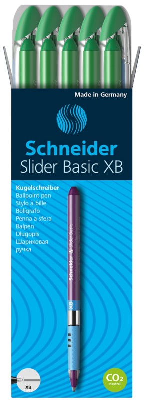 Thumbnail - Schneider Kugelschreiber Slider Basic XB 1.4 mm Grün 10 Stück