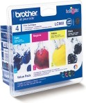 Brother LC980 Original Tintenpatrone Schwarz, Cyan, Magenta, Gelb Multipack 4 Stück