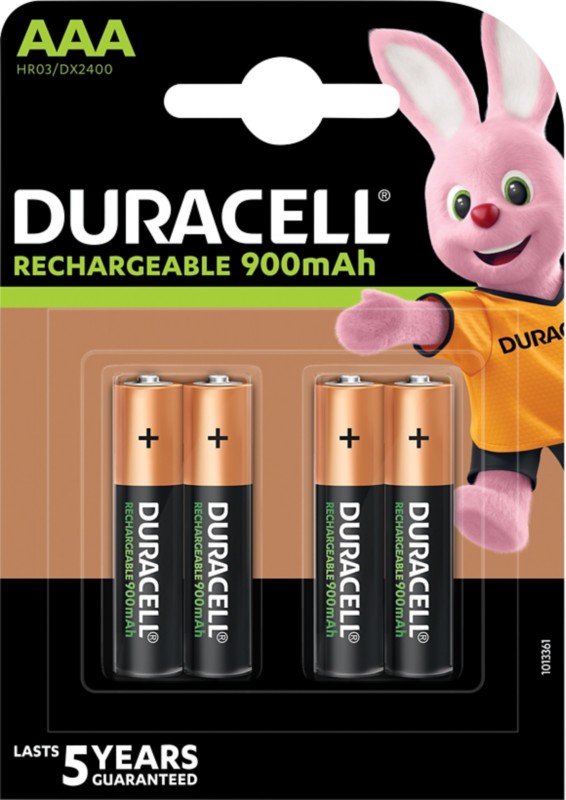 Duracell AAA Wiederaufladbare Batterien Recharge Ultra HR03 900 mAh NiMH 1,2 V 4 Stück