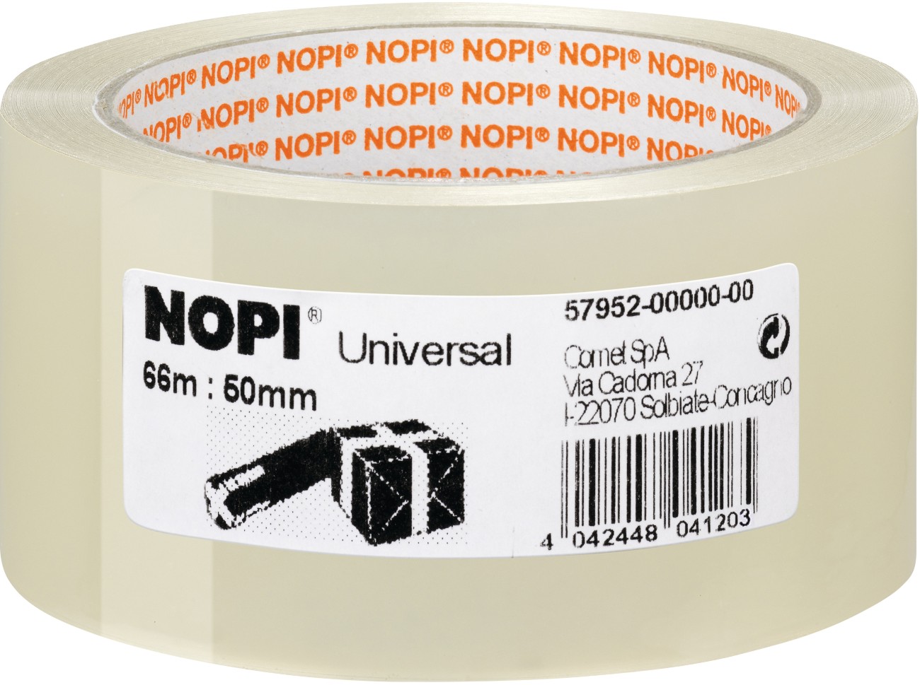 Nopi Packaging Tape Transparent 50 Mm (W) X 66 M (L) Polypropylene Universal - Image 3
