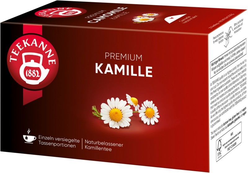 TEEKANNE Premium Koffeinfrei Tee Kamille 20 Stück à 1.5 g