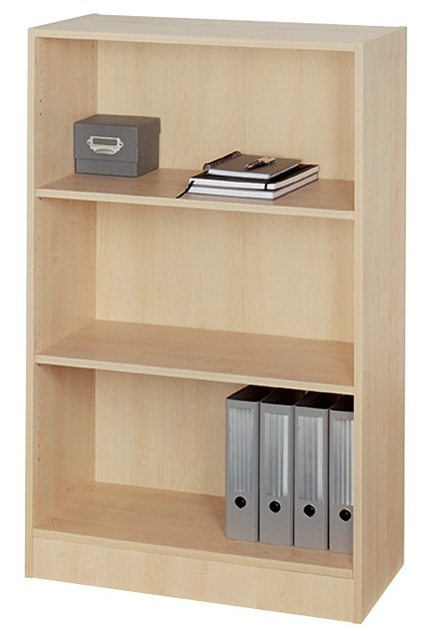 Thumbnail - Hammerbacher Melaminharzbeschichtete Spanplatte Bücherregal 2 Fachböden 800 x 400 x 1.270 mm Braun Ahorn