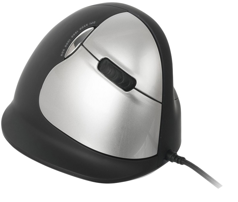 Thumbnail - R-Go Tools Kabelgebundene Right Handed Vertical Ergonomische Optische Maus HE (above 185mm) Mit 1,6 m USB-A Kabel Schwar...