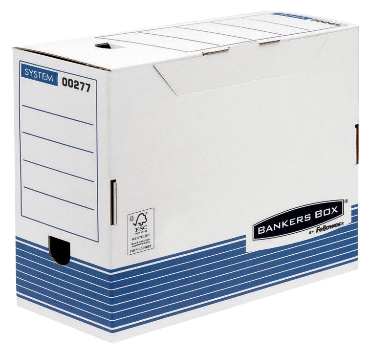 Bankers Box System Archivschachtel A4 Fastfold FSC Weiß 260 (H) x 150 (B) x 325 (T) mm 10 Stück