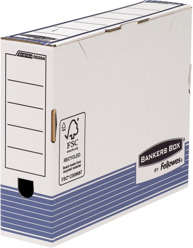 Bankers Box System Archivschachtel A4 Fastfold FSC Weiß 260 (H) x 80 (B) x 315 (T) mm 10 Stück