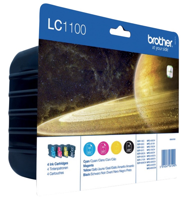 Brother LC1100HYVALBP Original Tintenpatrone Schwarz, Cyan, Magenta, Gelb Multipack 4 Stück