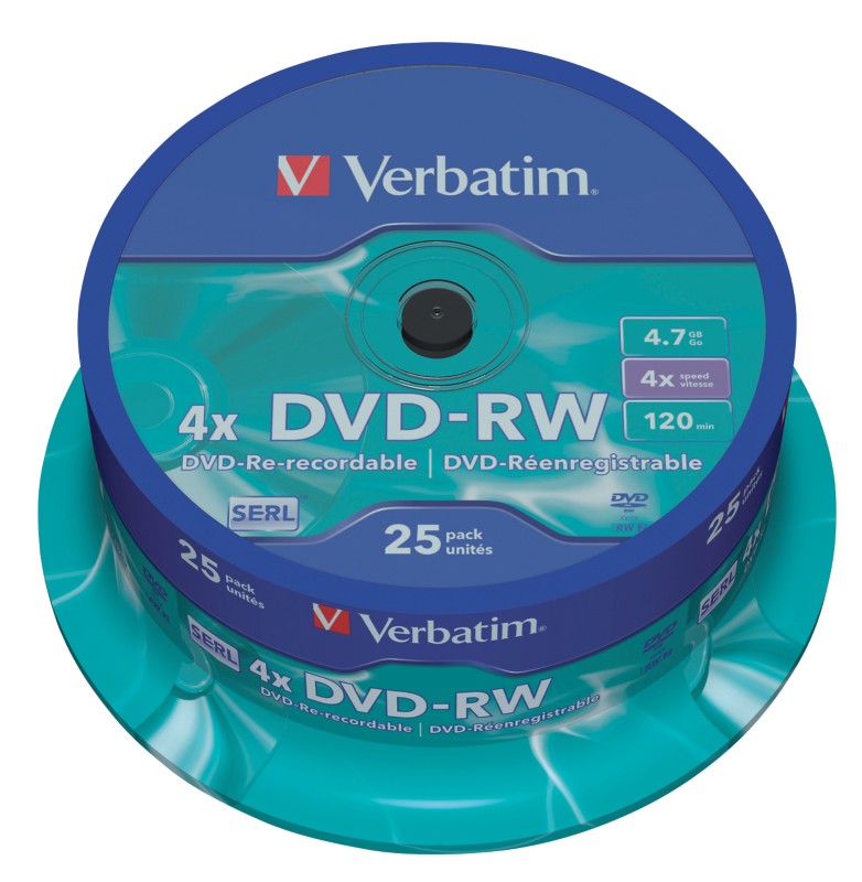 Thumbnail - Verbatim DVD-RW 4.7 GB 25 Stück