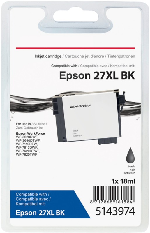 Viking 27XL Kompatibel Epson Tintenpatrone C13T27114012 Schwarz