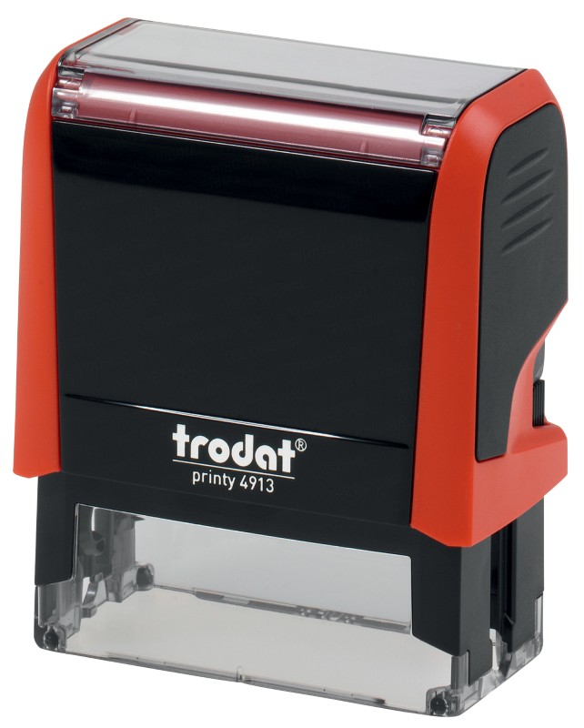 Trodat Personalisierter Adressstempel Printy 4913, mehrfarbig Rot 2,2 x 5,8 cm