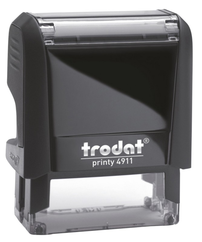 Trodat Custom Text Stamp 4911 Black 2.2 x 2.2 x 5.8 cm