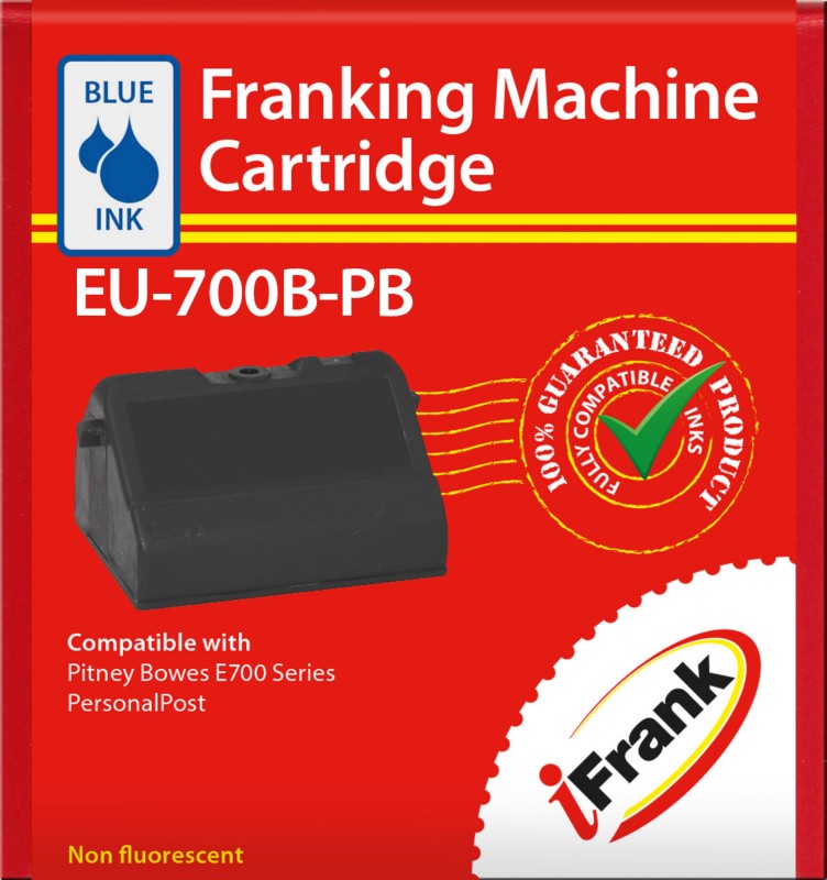 iFrank Franking Machine Ink Cartridge EU-700R-PB for Pitney Bowes E700 Series Printer Red Ink