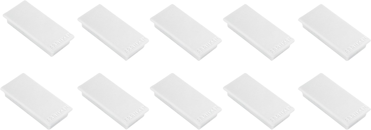 Franken Magnete Weiß 5 x 2,3 cm 10 Stück