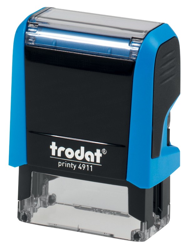 Trodat Personalisierter Adressstempel Printy 4911 Blau 1,4 x 3,8 cm