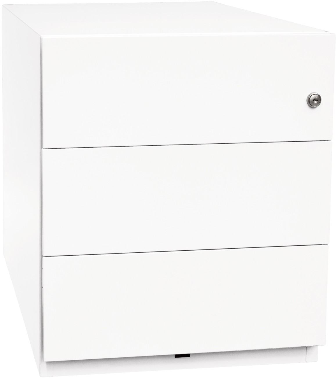 Thumbnail - Bisley Rollcontainer Note 3 Schubladen Verkehrsweiß 420 x 565 x 495 mm