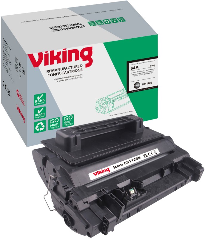 Viking 64A Kompatibel HP Tonerkartusche CC364A Schwarz