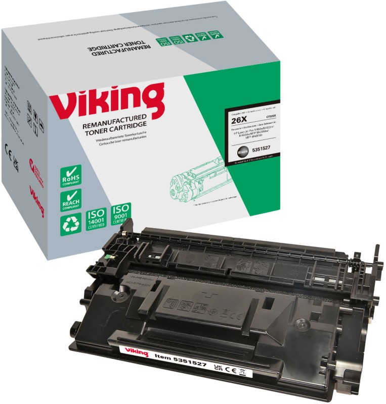 Viking 26X Kompatibel HP Tonerkartusche CF226X Schwarz