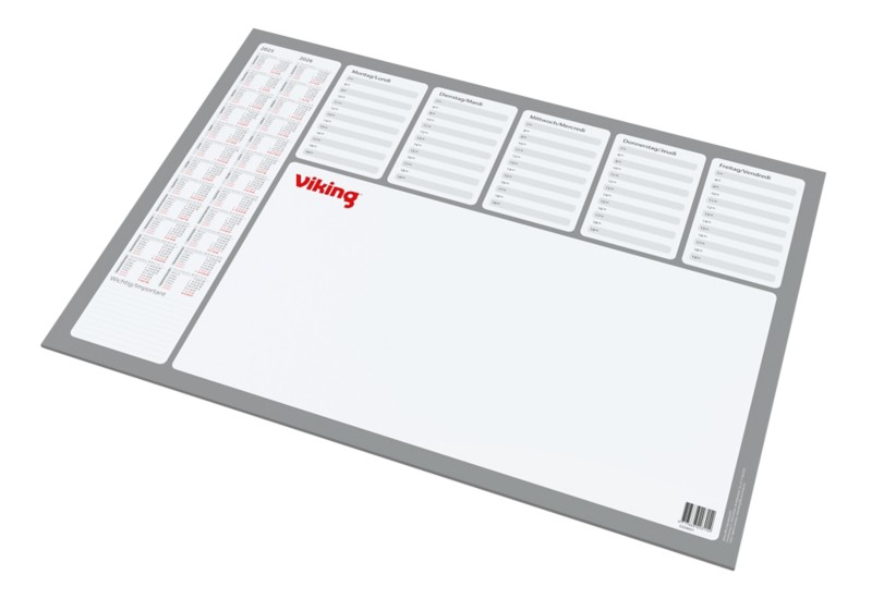 Viking Schreibtisch-Kalender 2025, 2026 Papier Weiß 52,5 x 37,5 cm 30 Blatt