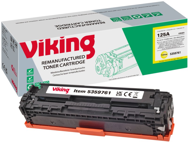 Viking 125A Kompatibel HP Tonerkartusche CB542A Gelb