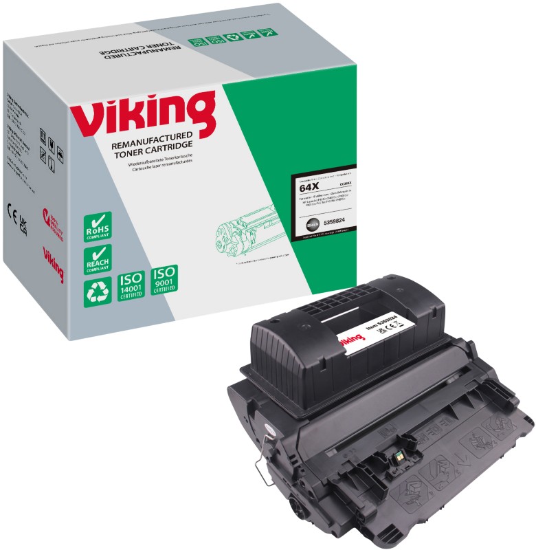 Viking 64X Kompatibel HP Tonerkartusche CC364X Schwarz