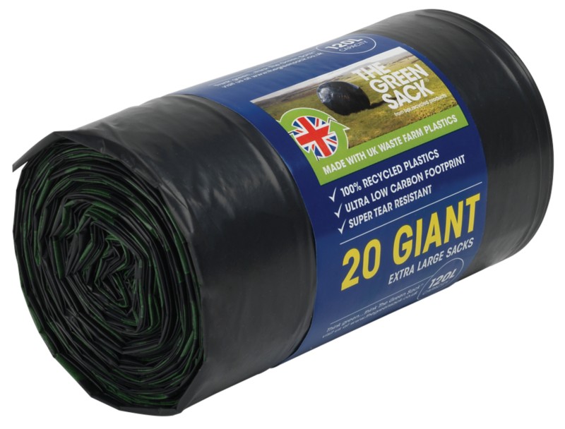 Maxima-Green Refuse Sacks 120L Black Pack of 20