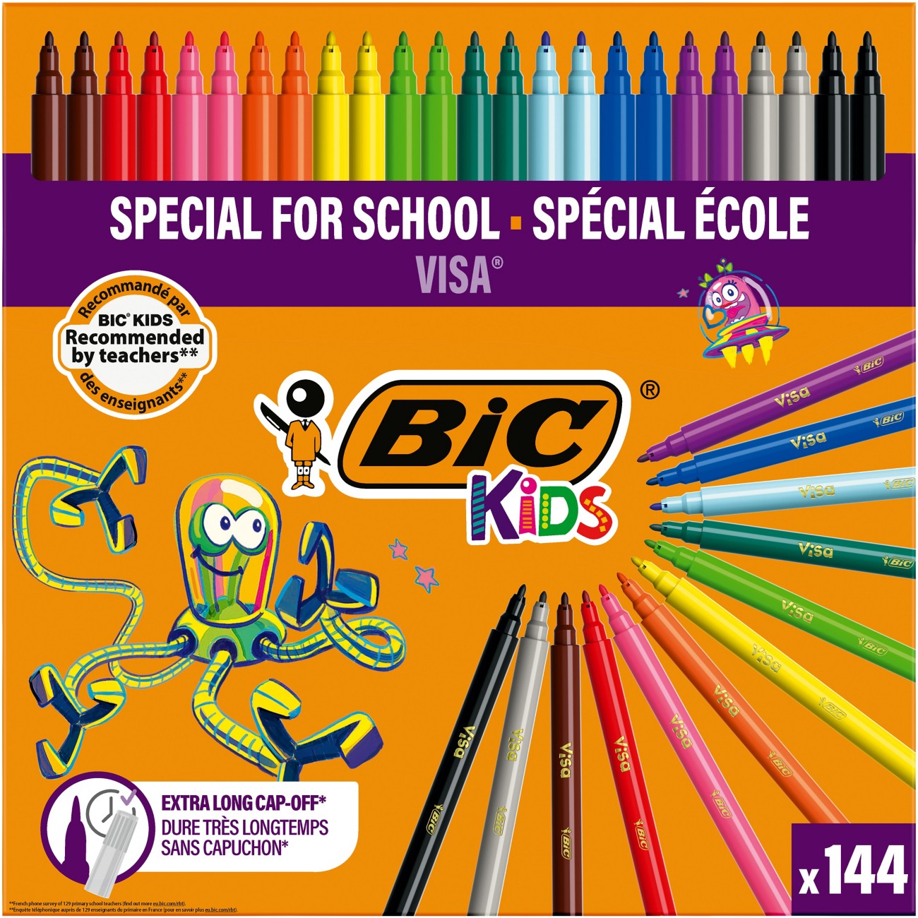 Bic Felt Tip Pen Kids Assorted Pack Of 144