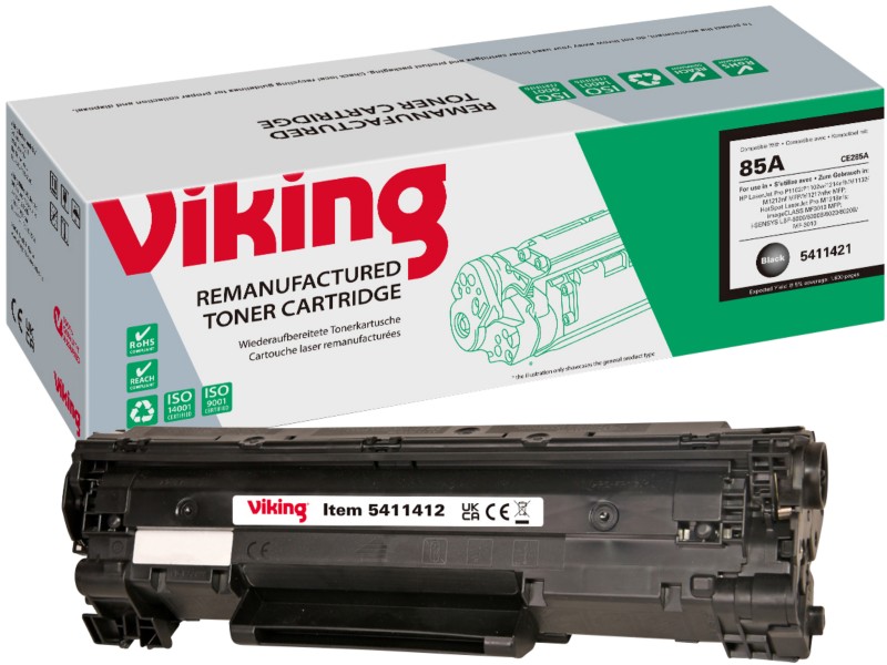 Viking 85A Kompatibel HP Tonerkartusche CE285A Schwarz