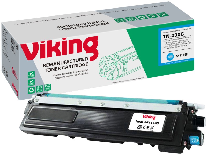 Viking TN-230C Kompatibel Brother Tonerkartusche Cyan