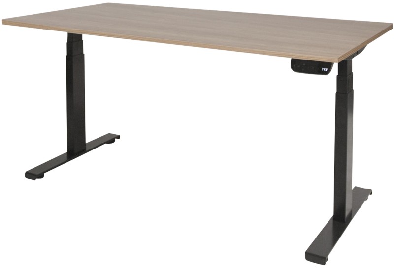 Schaffenburg Dextro Plus Elektrisch Höhenverstellbar Sitz-Stehschreibtisch Rechteckig Kirsche T-Fuß 1.800 (B) x 800 (T) ...