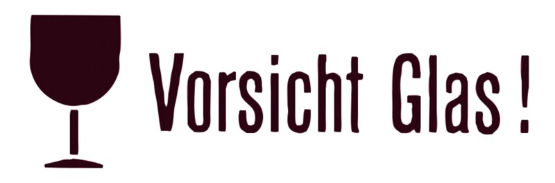 HERMA Warnhinweis-Etiketten Vorsicht Glas 6750 Rot 118 x 39 mm 250 Blatt à 4 Etiketten 5433138