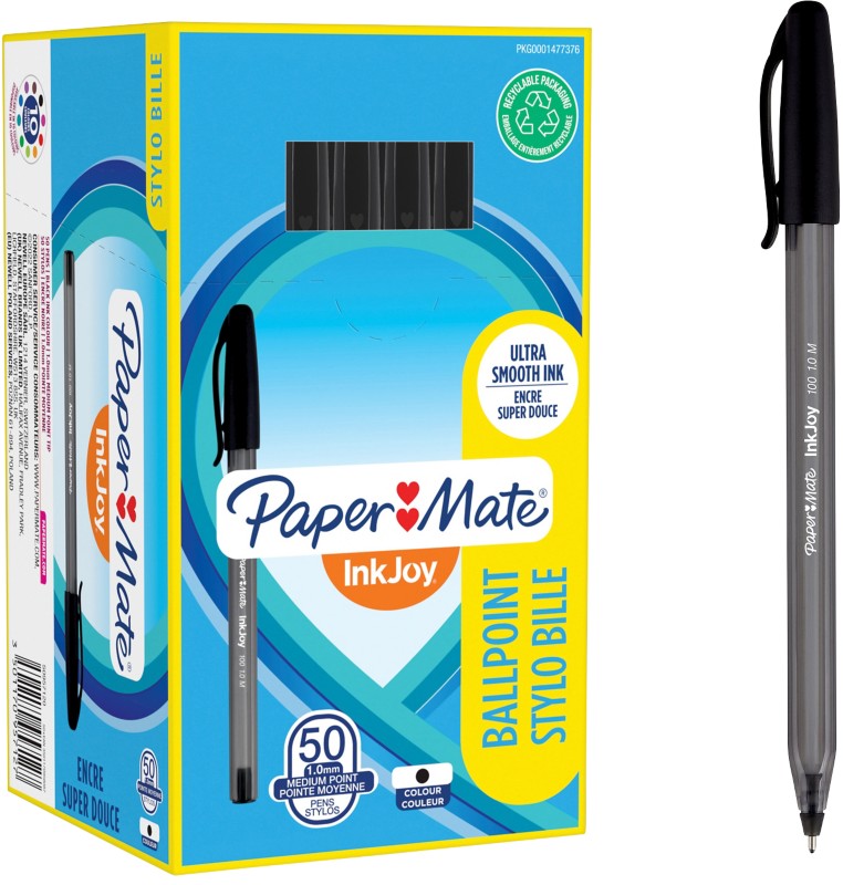 Papermate InkJoy 100 Kugelschreiber Schwarz Mittel 0.8 mm 50 Stück