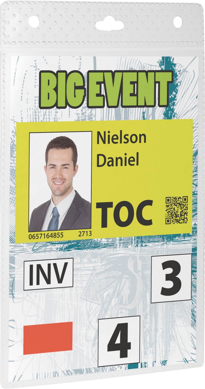 Thumbnail - DURABLE Events Namensschilder 10,5 x 14,8 cm PP (Polypropylen) 20 Stück