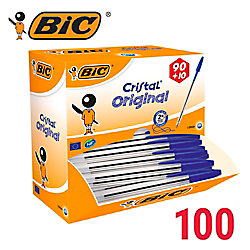 BIC Kugelschreiber Cristal 0.4 mm Blau 100 Stück 942910