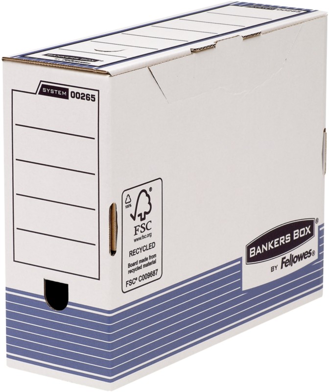 Bankers Box System Archivschachtel A4 Fastfold FSC Weiß 260 (H) x 100 (B) x 315 (T) mm 10 Stück