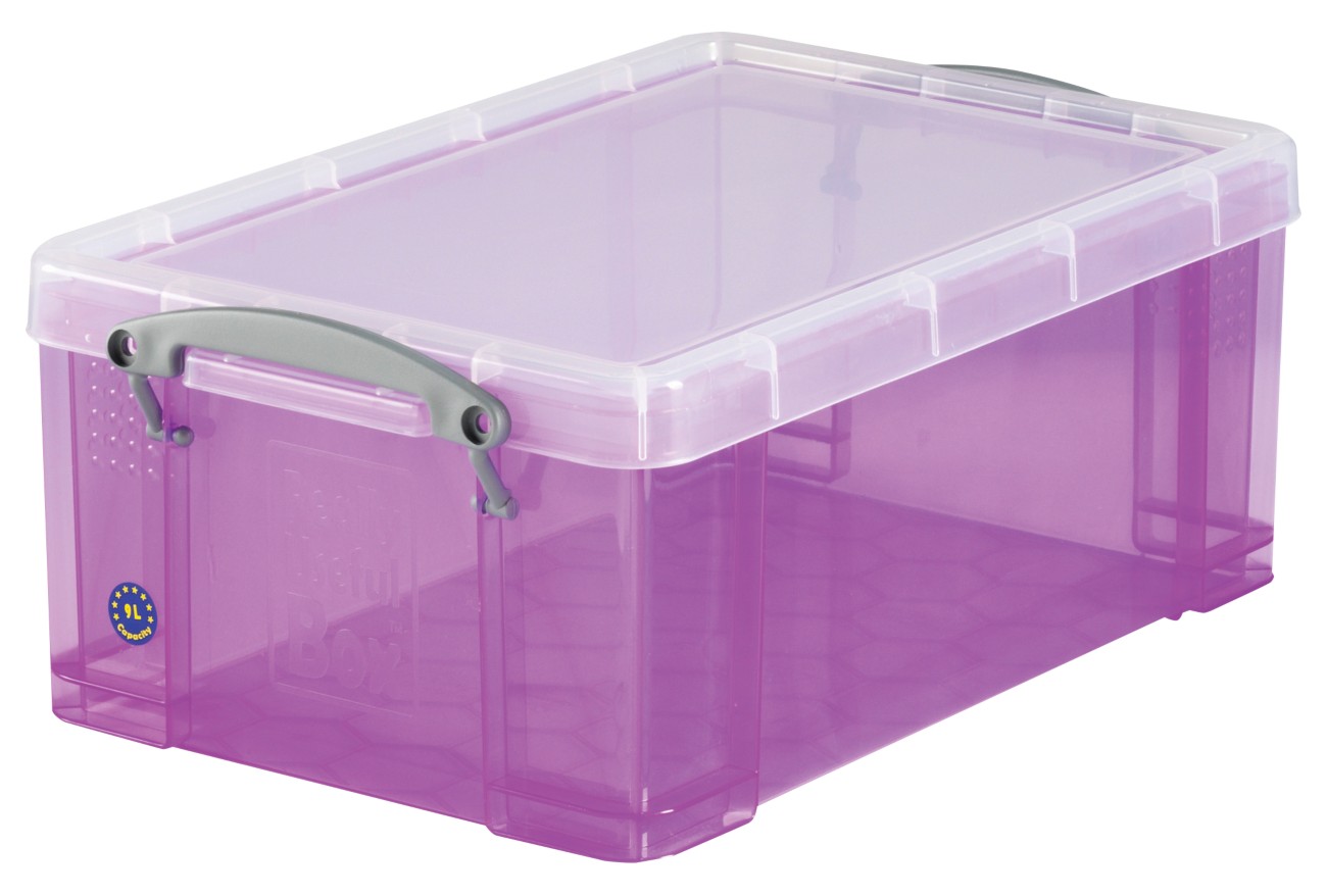 Really Useful Box Plastic Storage Box 9 L Purple 25.5 X 39.5 X 15.5 Cm