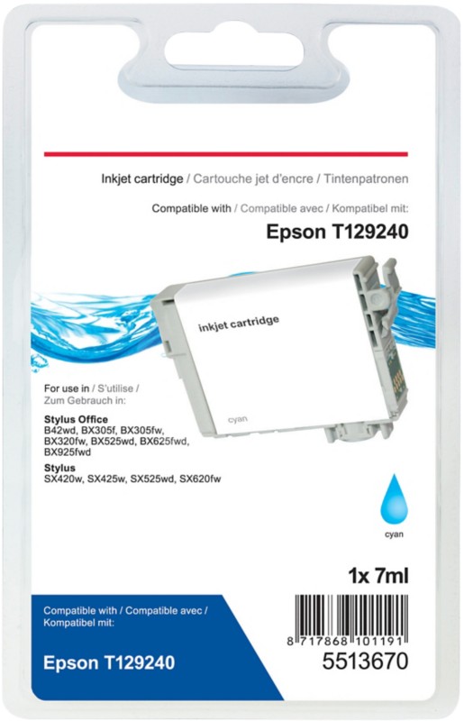 Viking T1292 Kompatibel Epson Tintenpatrone C13T12924012 Cyan