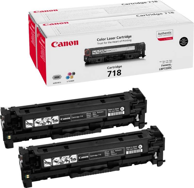 Thumbnail - Canon 718BK2 Original Tonerkartusche Schwarz Duopack 2 Stück