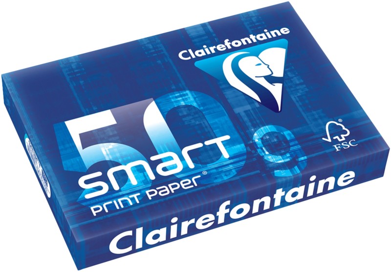 Clairefontaine DIN A4 Druckerpapier 50 g/m² Glänzend Weiß 500 Blatt