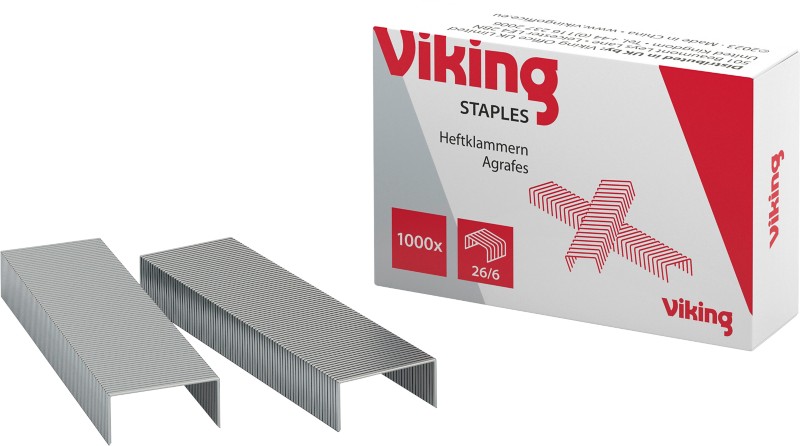 Viking Heftklammern 26/6 5619474 Draht Silber 1000 Heftklammern