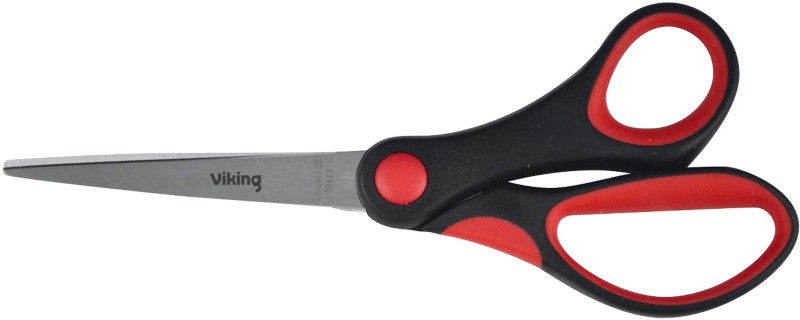 Viking Schere Softgrip Schwarz, Rot 170 mm