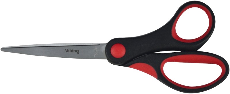 Viking Schere Softgrip Schwarz, Rot 150 mm