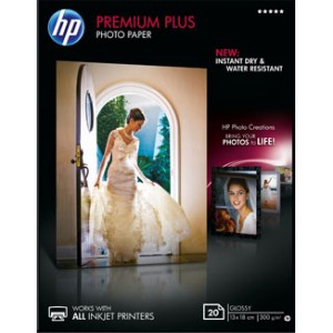 HP Carta Fotografica Lucida Premium Plus 20 Fogli 13x18cm  CR676A