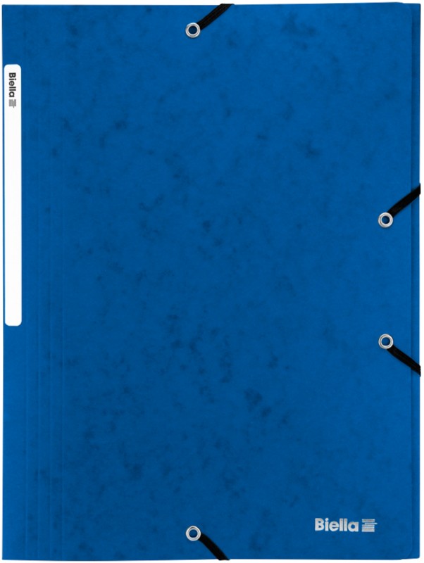Thumbnail - Biella Gummibandmappe 0178401.05 DIN A4 Blau Pappe 23,5 x 32 cm