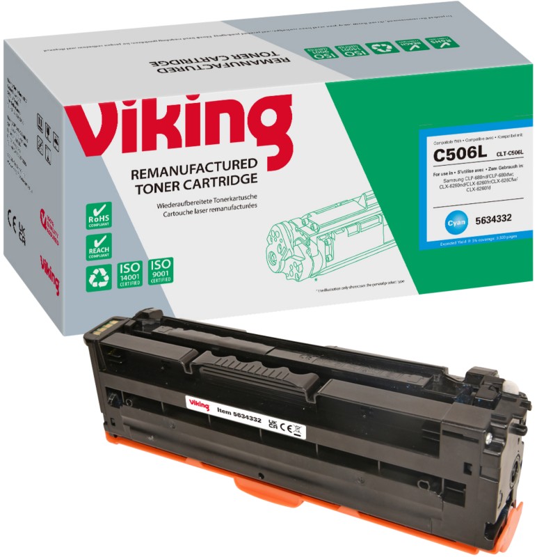 Viking CLT-C506 Kompatibel Samsung Tonerkartusche Cyan