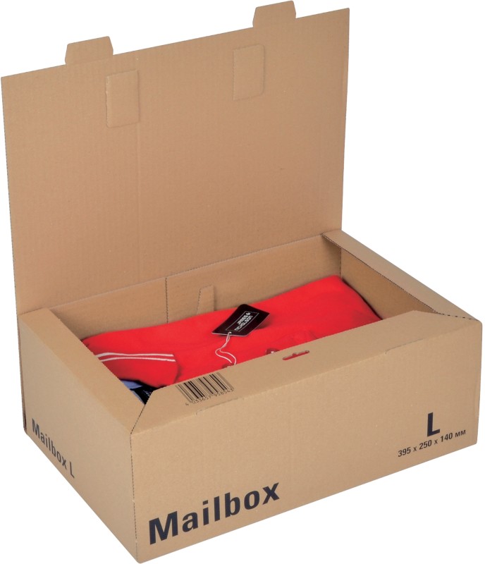 Thumbnail - ColomPac Mail-Box Versandkarton L Braun 395 (B) x 250 (T) x 140 (H) mm 15 Stück