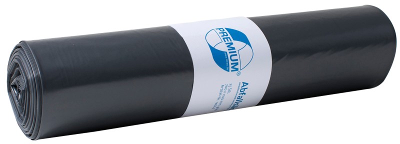 DEISS LDPE Premium Mittlere Belastung Müllsäcke 120 L Schwarz HDPE (Hochdichtes Polyethylen) 60 Mikron 25 Stück